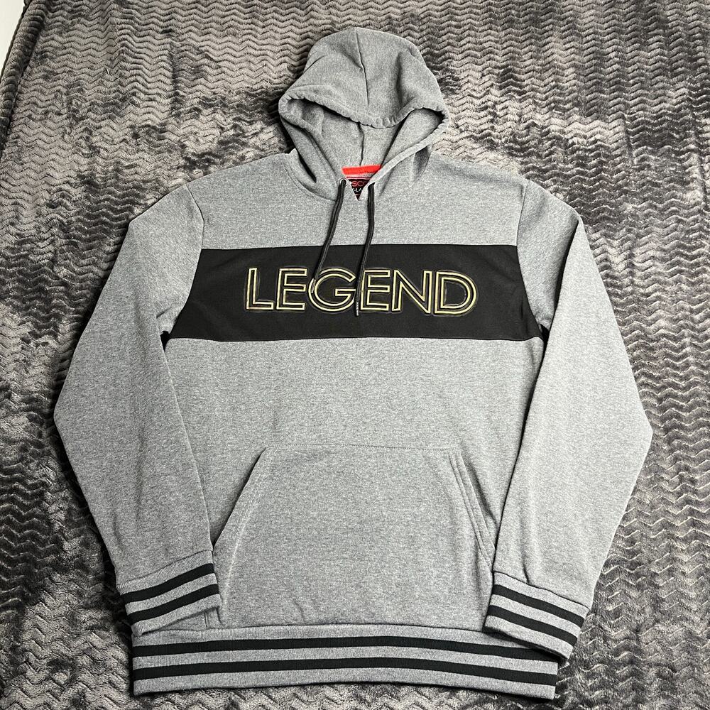 LR Scoop Hooded Jacket Size XL Fleece Lined GRAY & BLACK